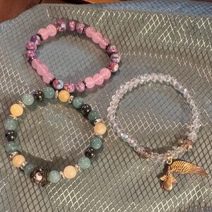 Set of Three Asian Beaded Bracelets
